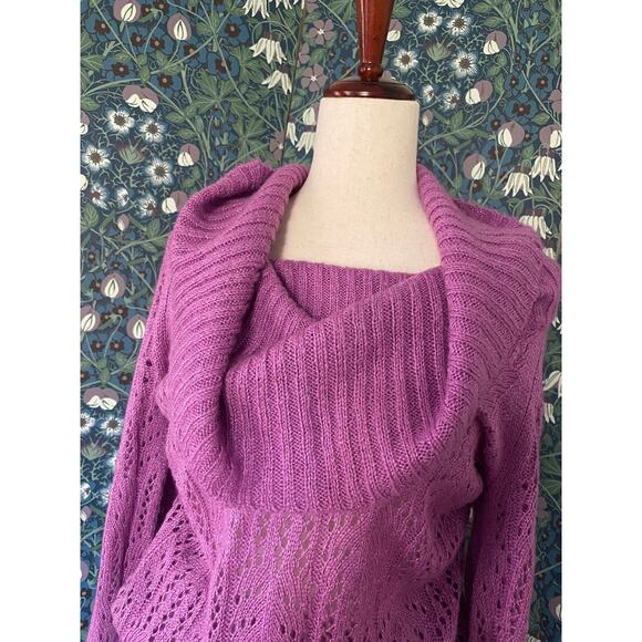 Vintage off the shoulder sweater in pink, size M/L - Picture 5 of 5